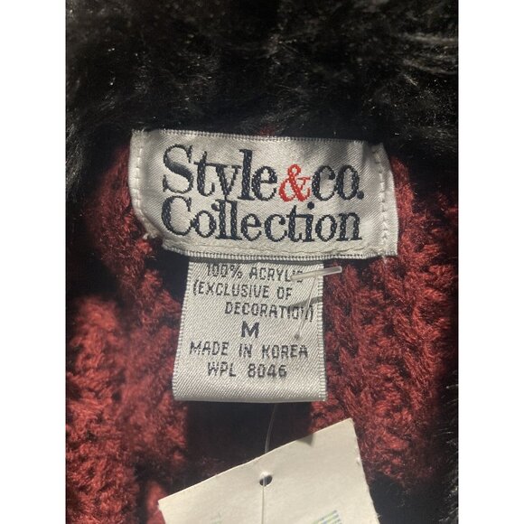 Style & Co Knit Coatigan Women’s Size M Red Long Sleeve NWT MSRP $65 - Picture 2 of 9